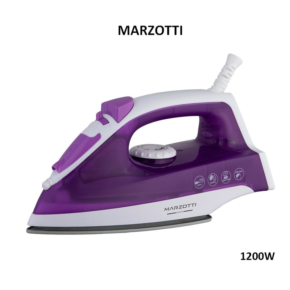 Marzotti MZIR01B 1200W Steam Iron with 120g Steam Shot & Vertical Steam