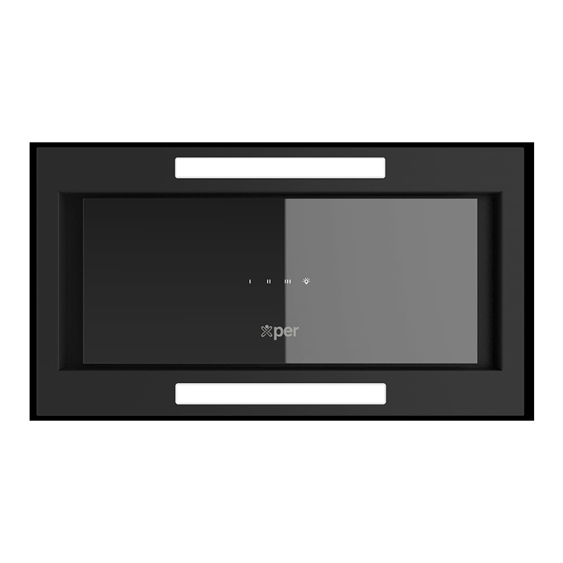 XPER XBIGH3S52B 52cm Built-In Hood Black Glass 650 m³/h