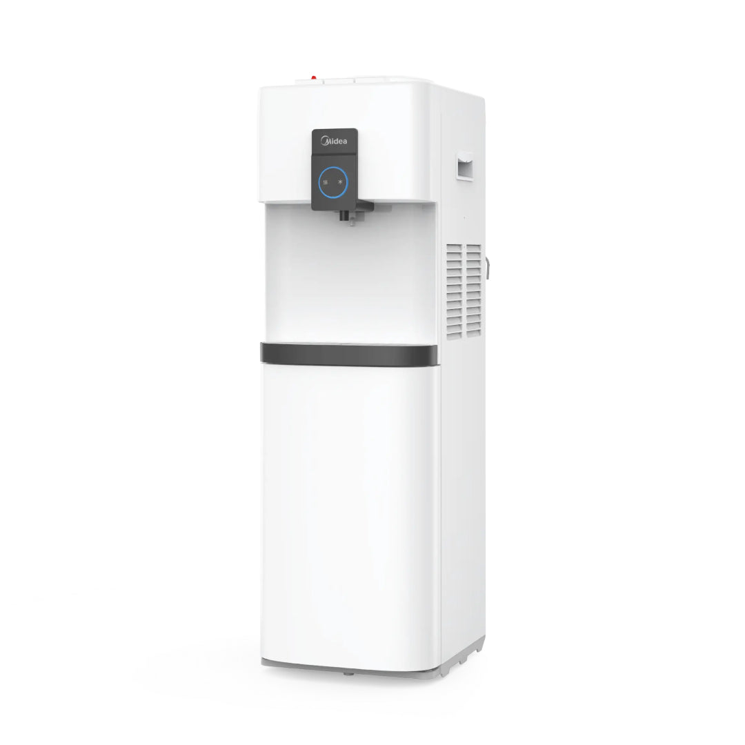 Midea Water Dispenser YL2037S-B GCC – 3 Taps Hot Cold & Ice Cold, Bottom Load, Refrigerator Cabinet, Compressor Cooling