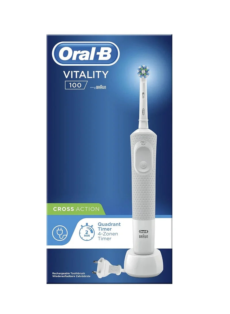 Oral-B Vitality 100 D100 Electric Toothbrush – Rechargeable 2D Cleaning