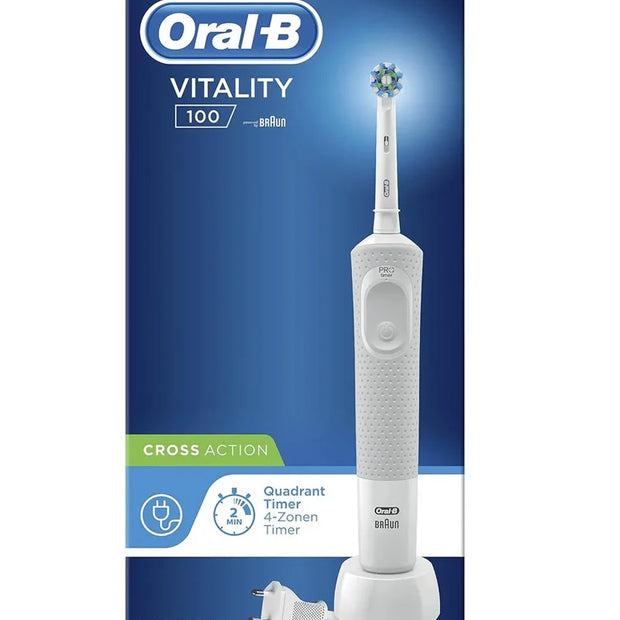 Oral-B Vitality 100 D100 Electric Toothbrush – Rechargeable 2D Cleaning