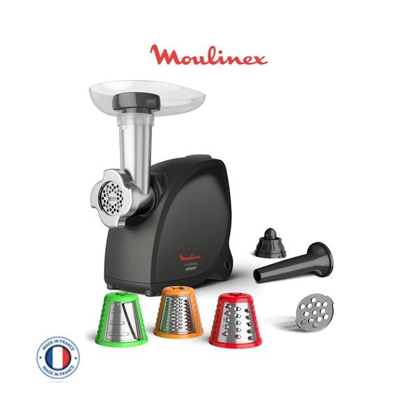 Moulinex ME472832 HV4 Meat Mincer 2000W – 2.3kg/min – 7-in-1 Meat Grinder with Kebbe & Sausage Attachments